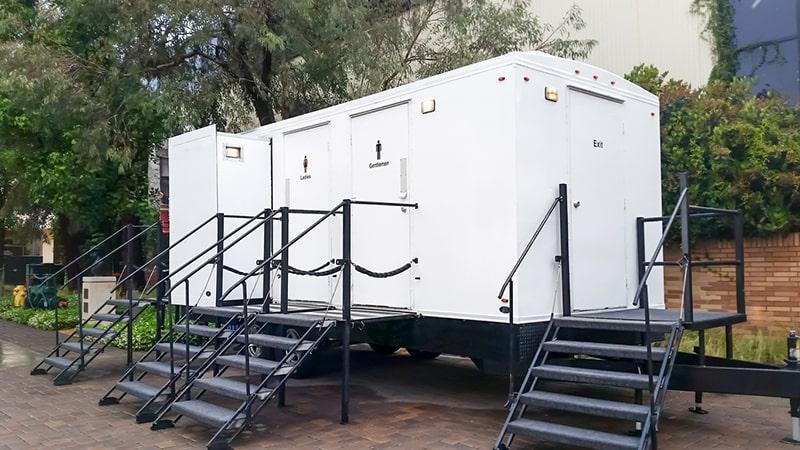 we offer transparent pricing with no hidden fees or charges for the rental of our luxury restroom trailers